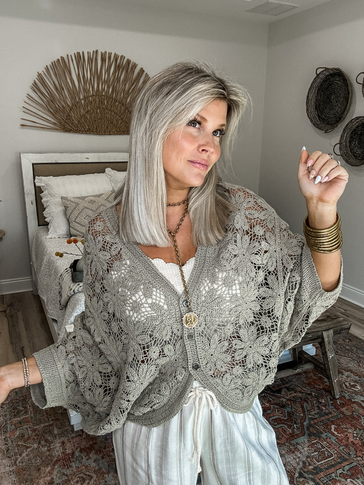 The Texture Talk Top - Taupe