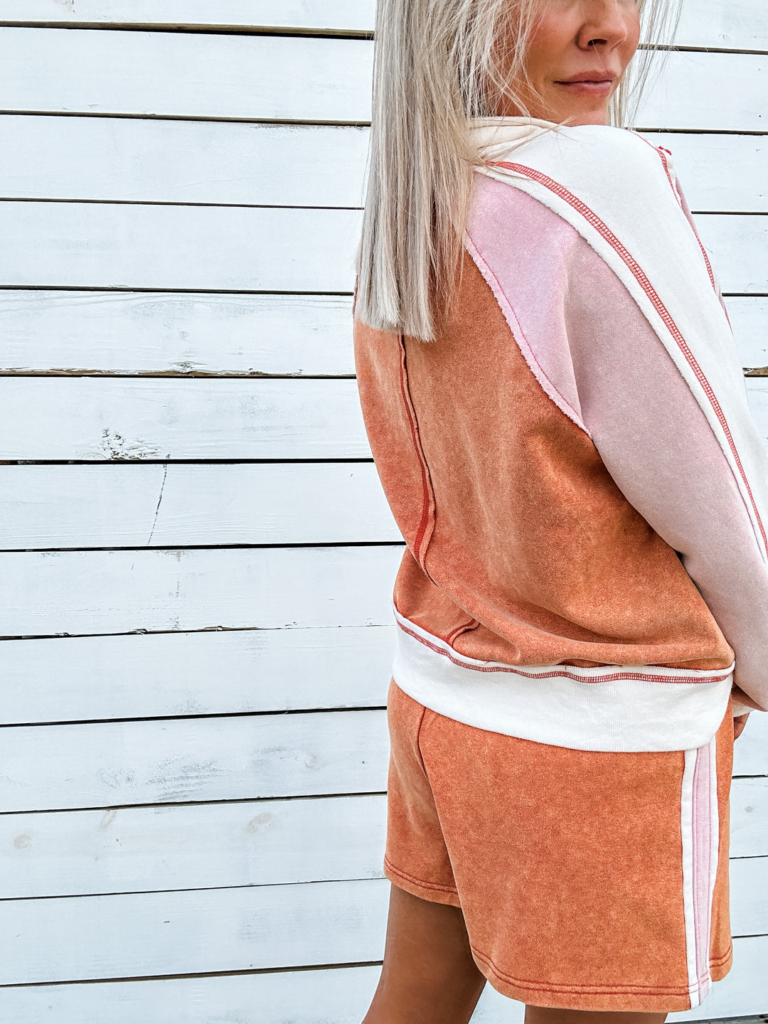 Varsity Vintage Colorblock Zip Up Set