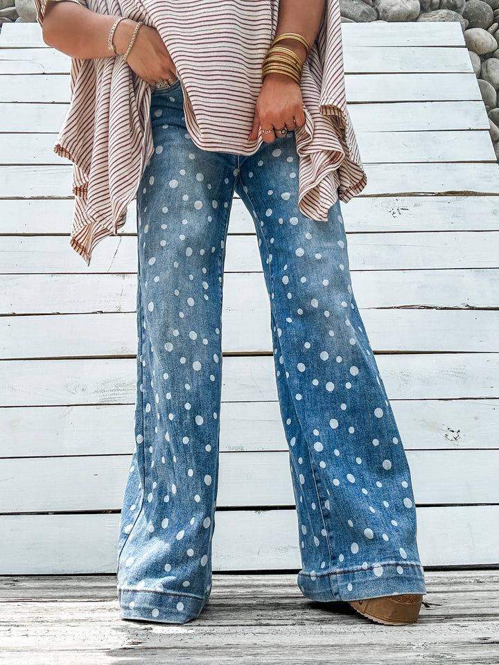 Spot On High Rise Wide Leg Denim
