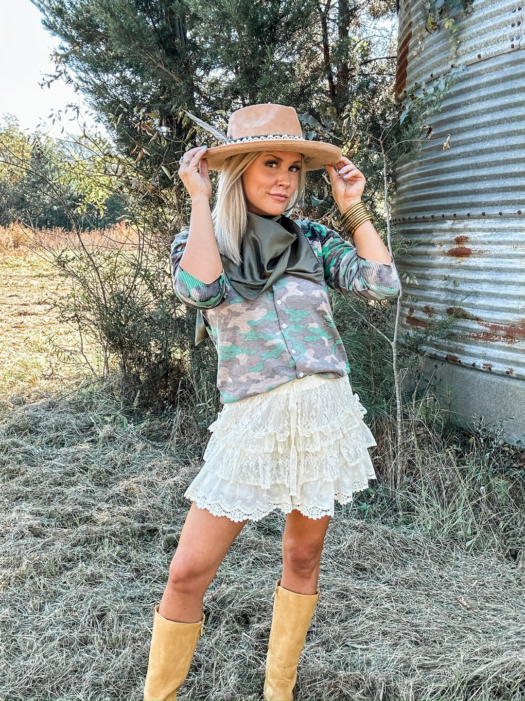 Solid Olive Green Wild Rag Scarf