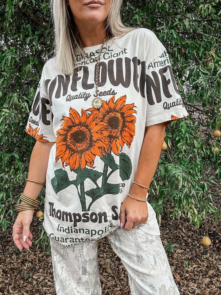 Vintage Sunflowers Tee