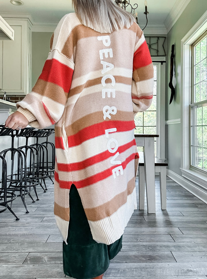 Peace & Love Sweater Duster