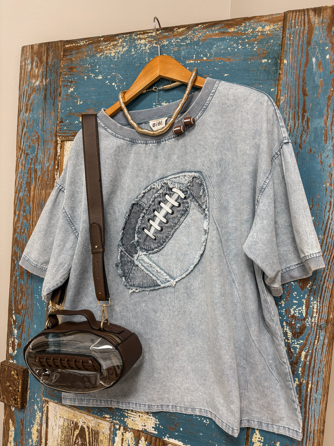 The Home Team Denim Wash Football Top