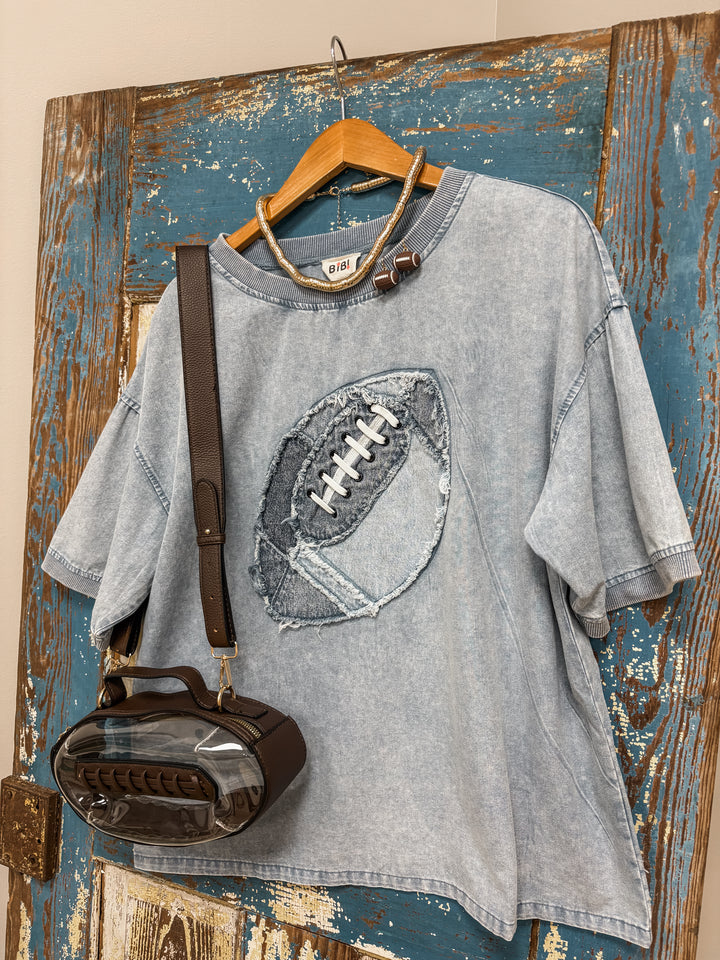 The Home Team Denim Wash Football Top