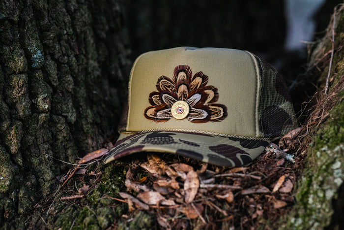 Feathered Camo Trucker Hat