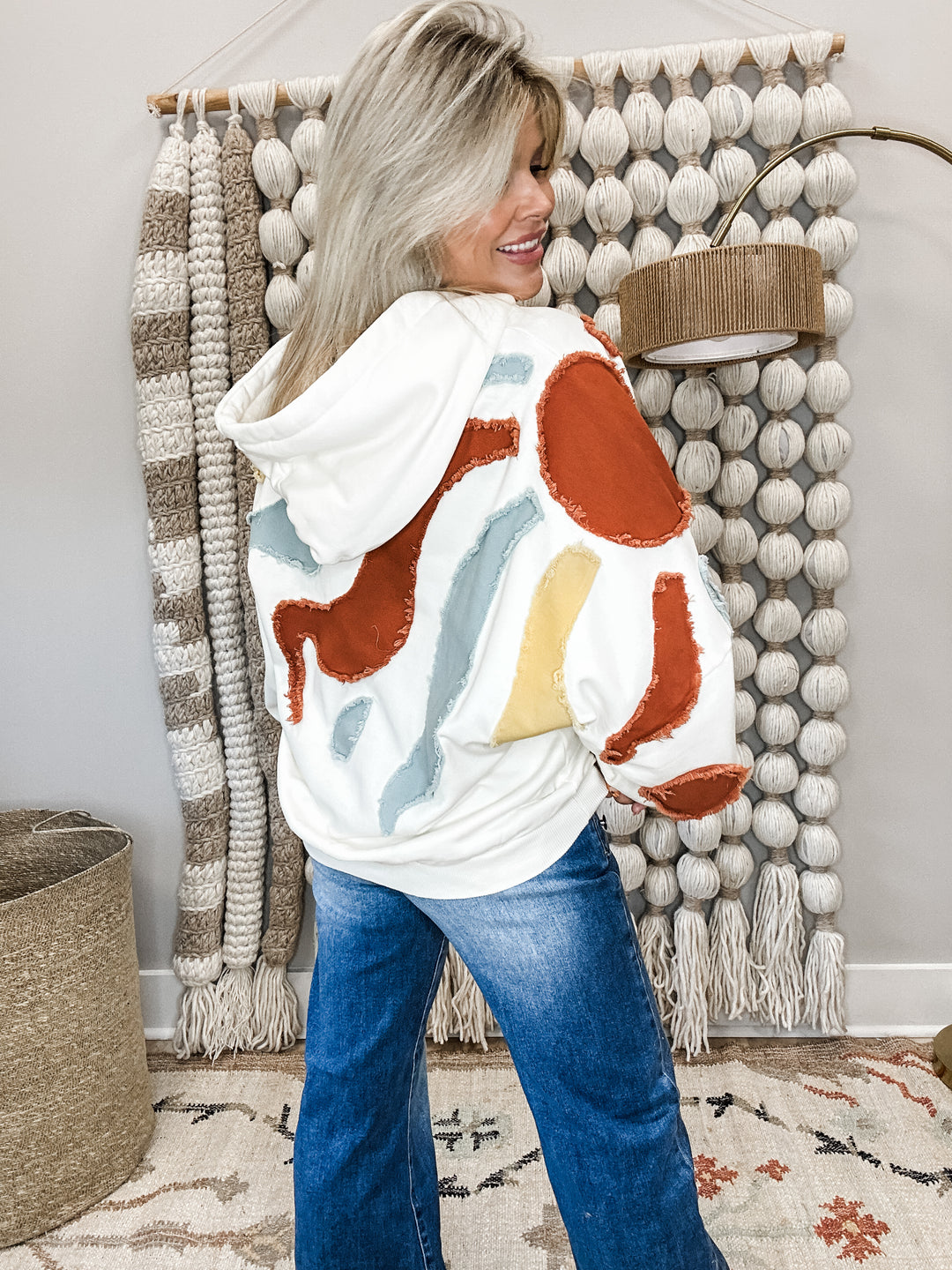 Stitched Together Patchwork Hoodie