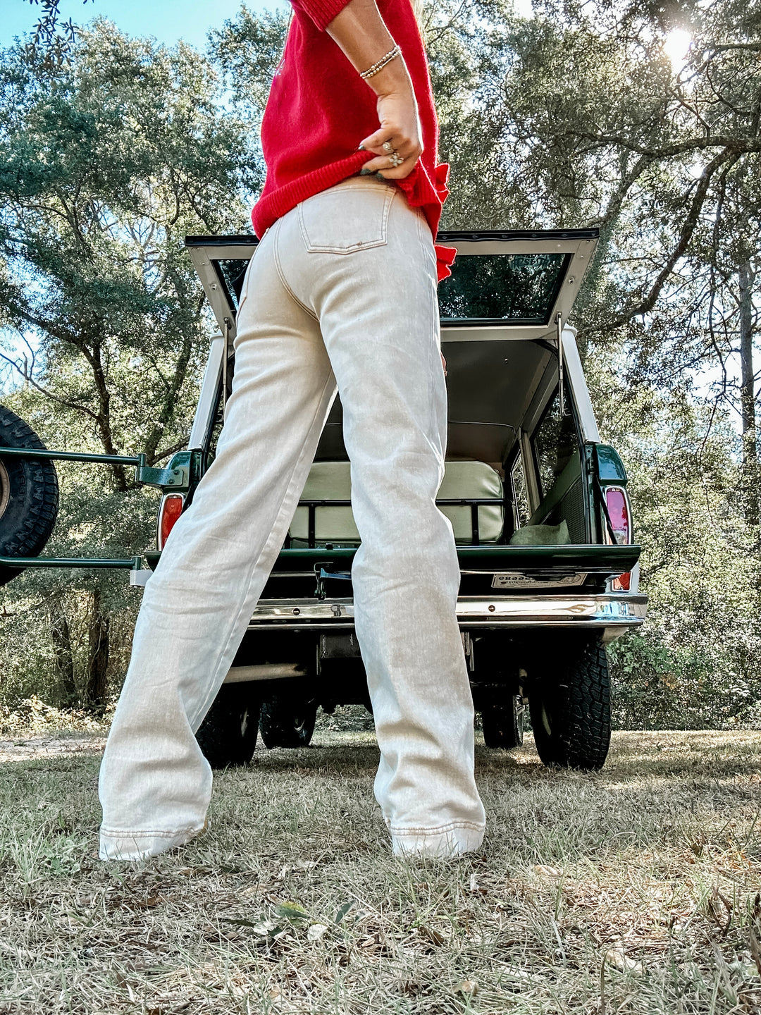 Timeless Classic Washed Beige Straight Leg Denim