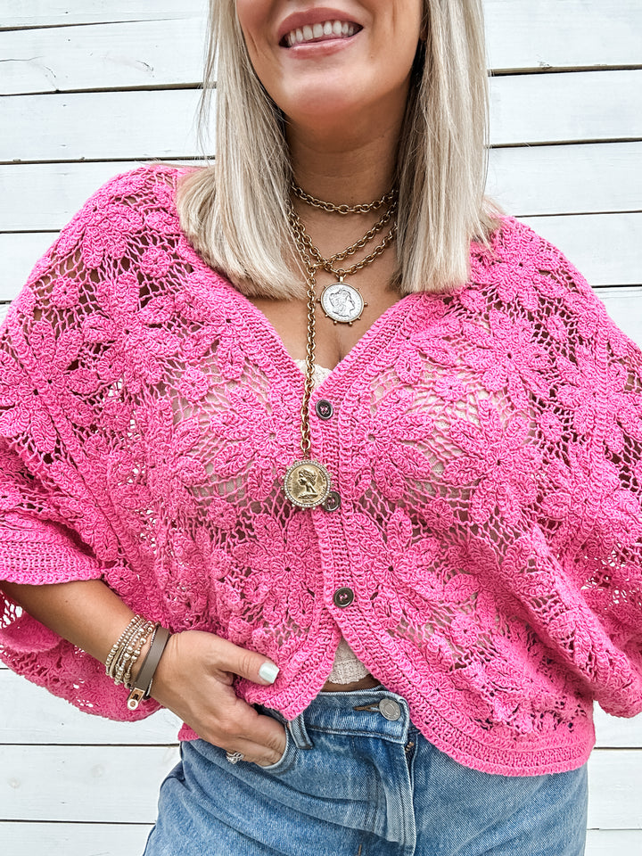 The Texture Talk Top - Pink