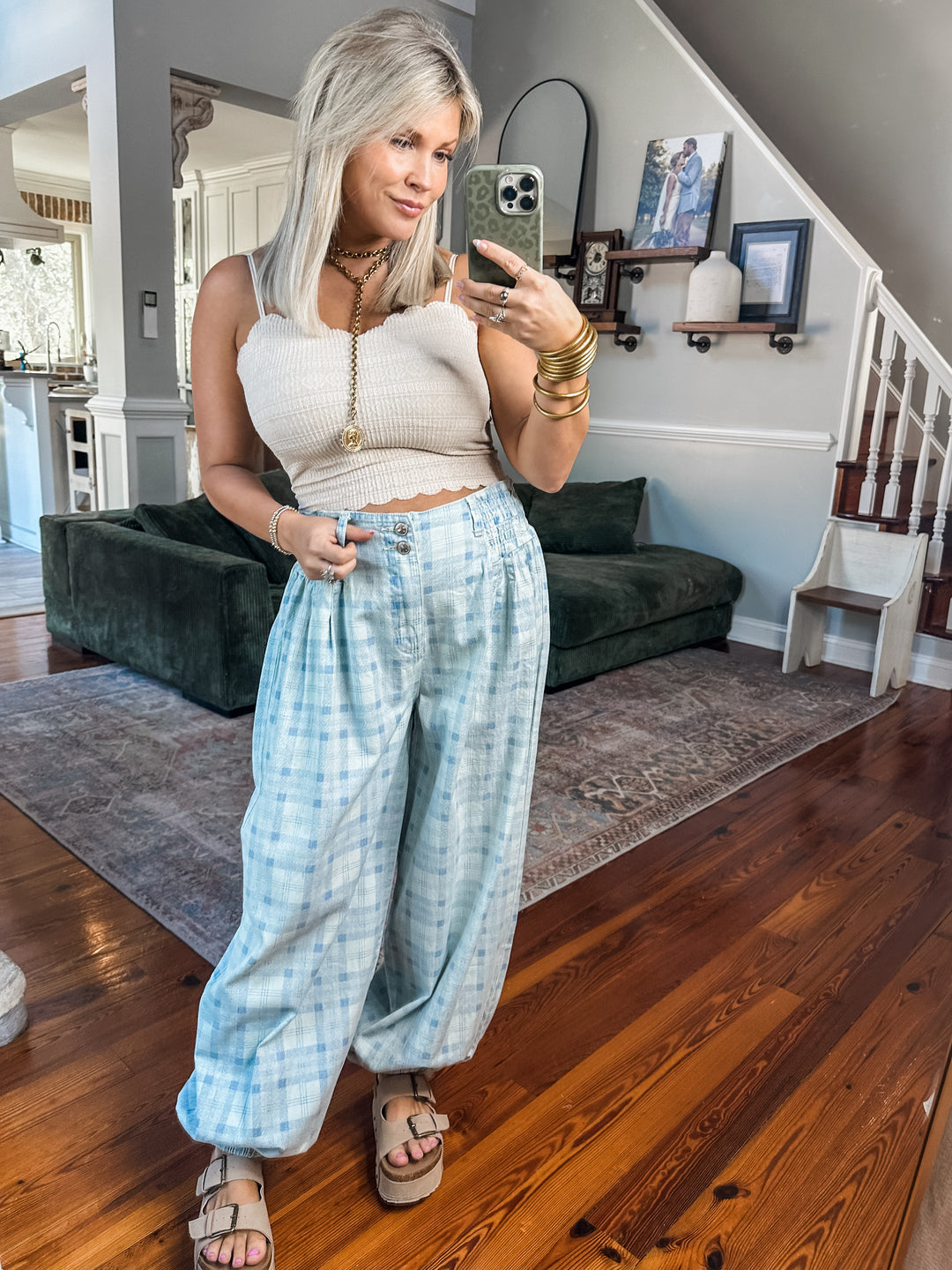 Easy Drift Plaid Joggers