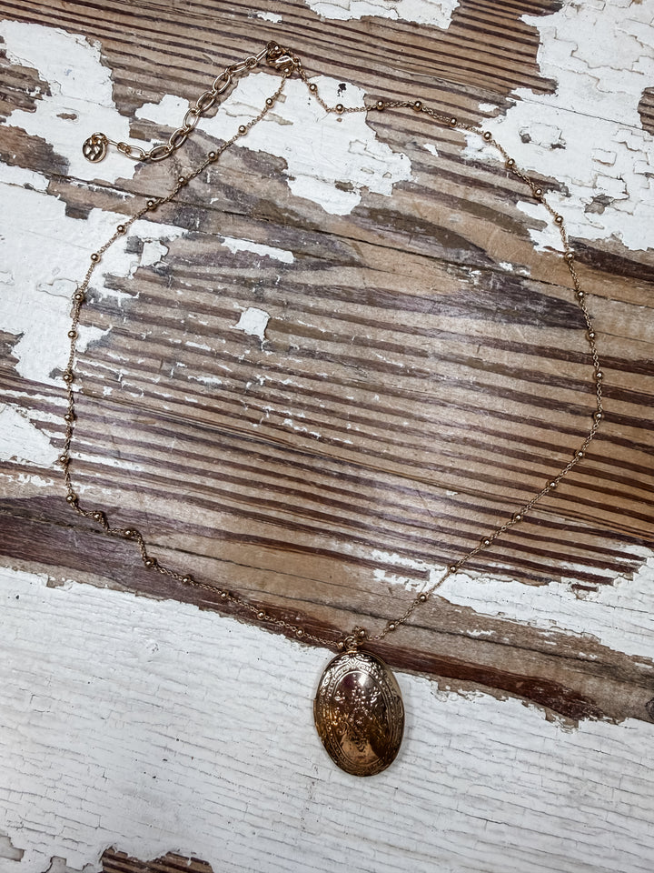 Gold Locket Necklace