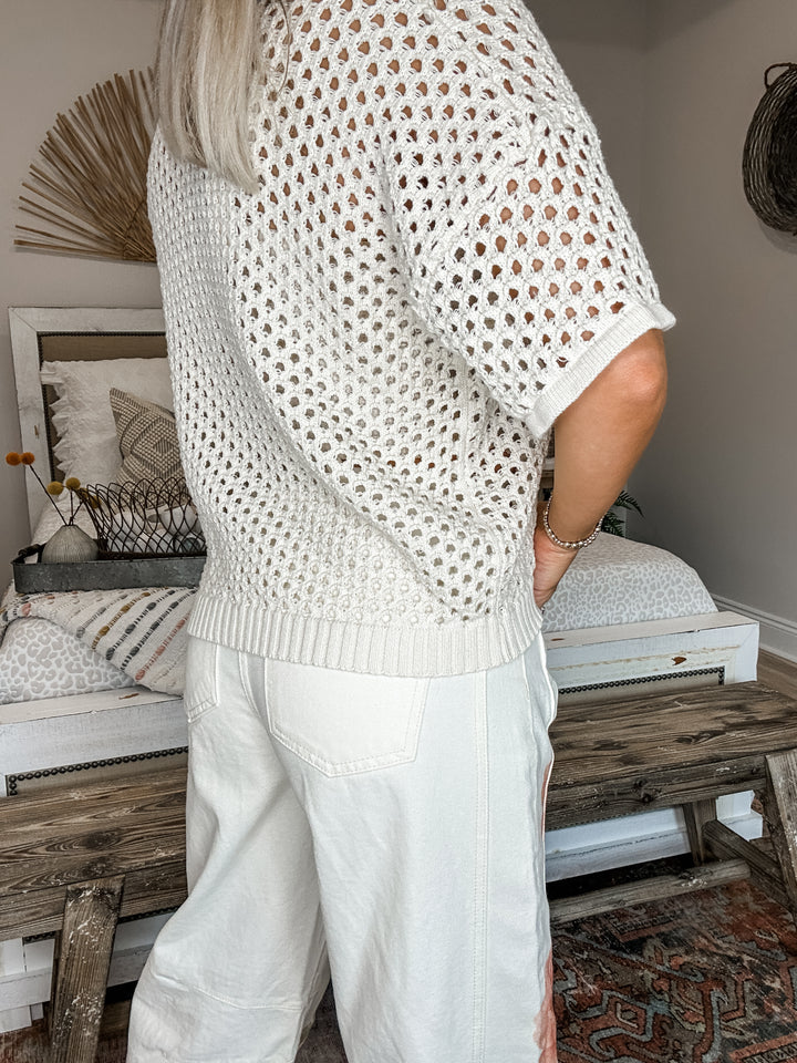 Soft Drift Open Knit Cardigan