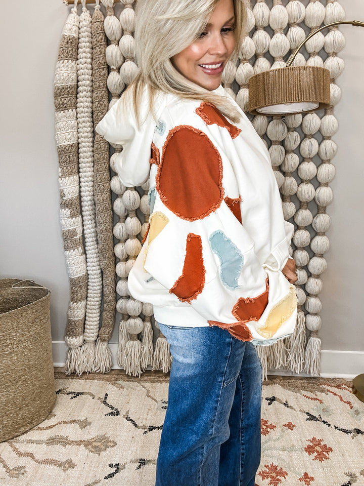Stitched Together Patchwork Hoodie