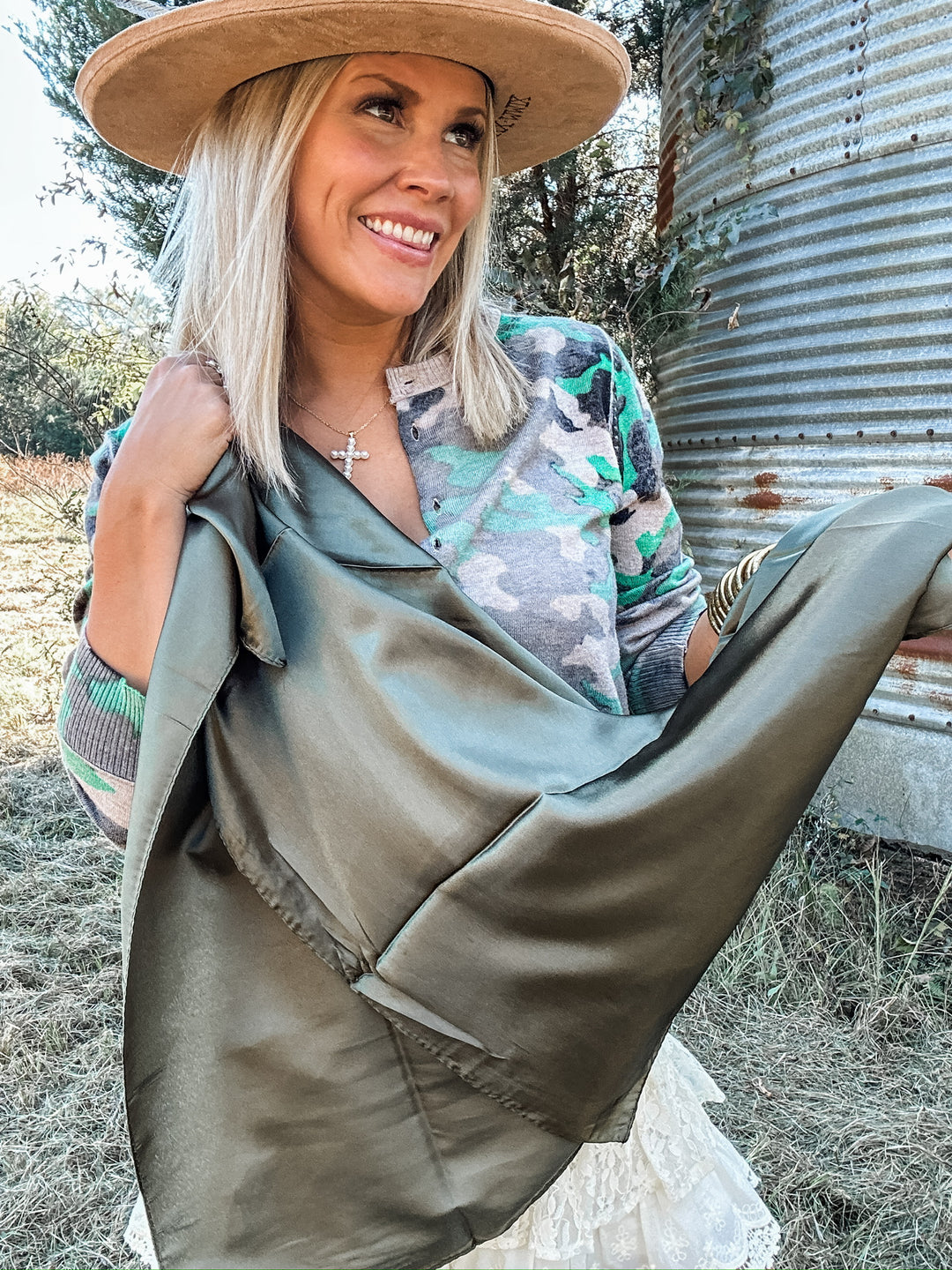 Solid Olive Green Wild Rag Scarf