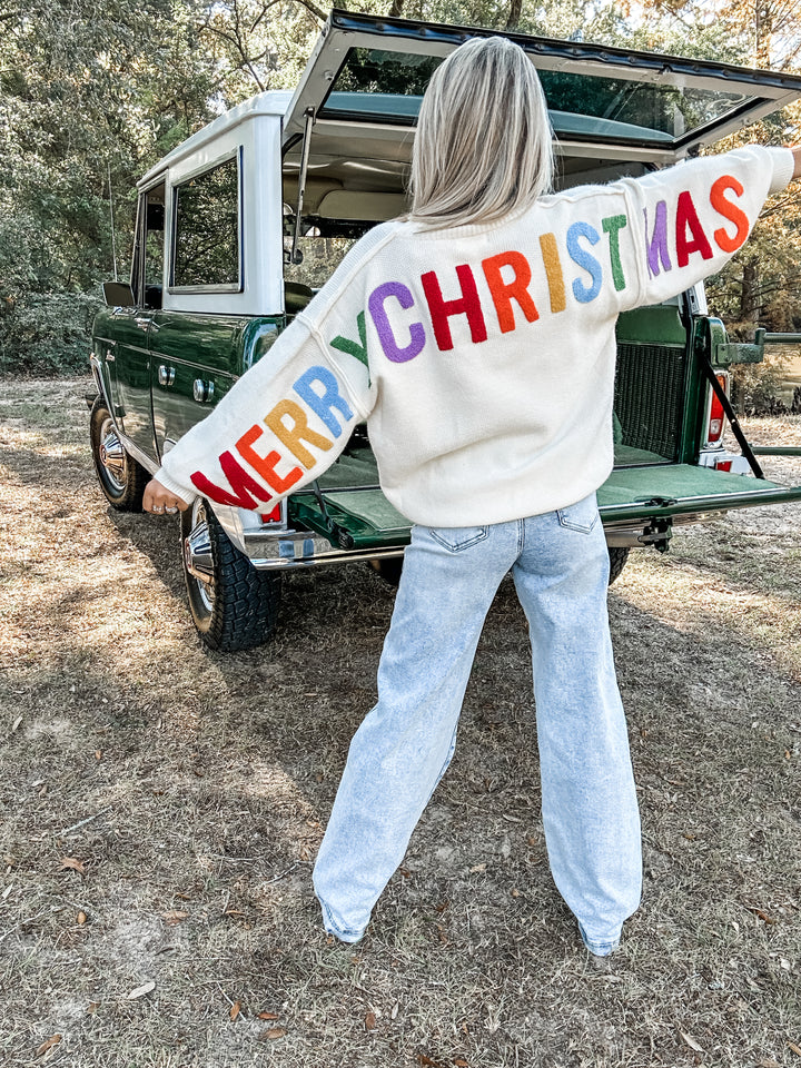 Multi Merry Christmas Sweater