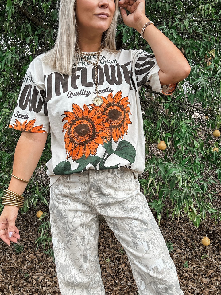 Vintage Sunflowers Tee