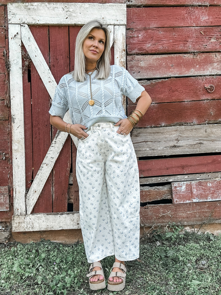 Sweet Sky Knit Sweater Top