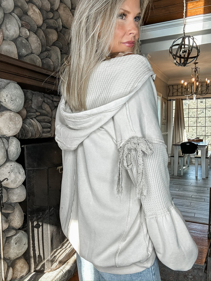 Fade Away Mineral Wash Hoodie - Taupe