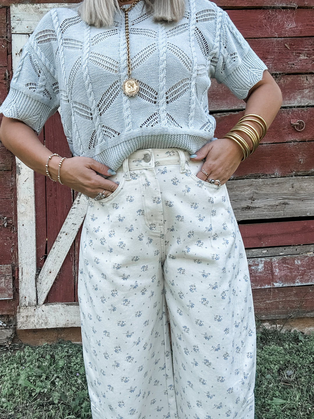 Vintage Feels White Denim Barrels