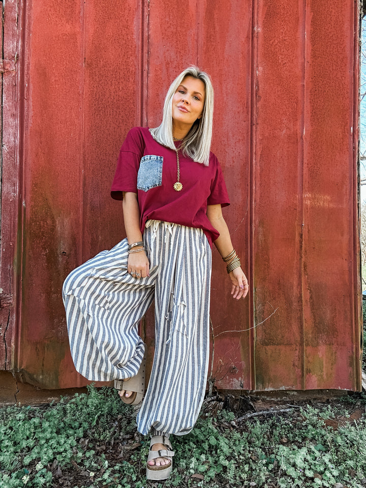 Surprise Me Top - Burgundy
