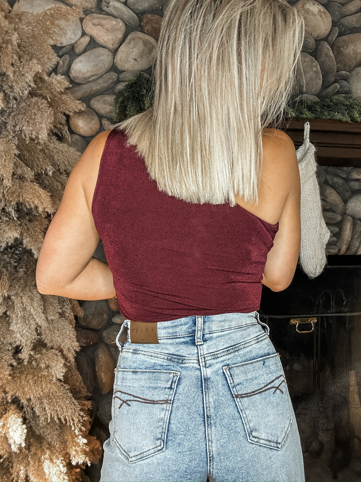 Fade Into You Bodysuit - Burgundy