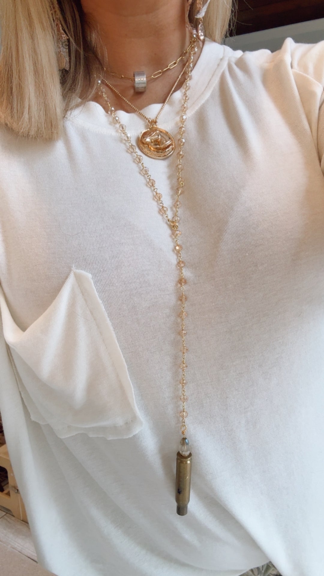 Bird Band Necklace - Gold Chain