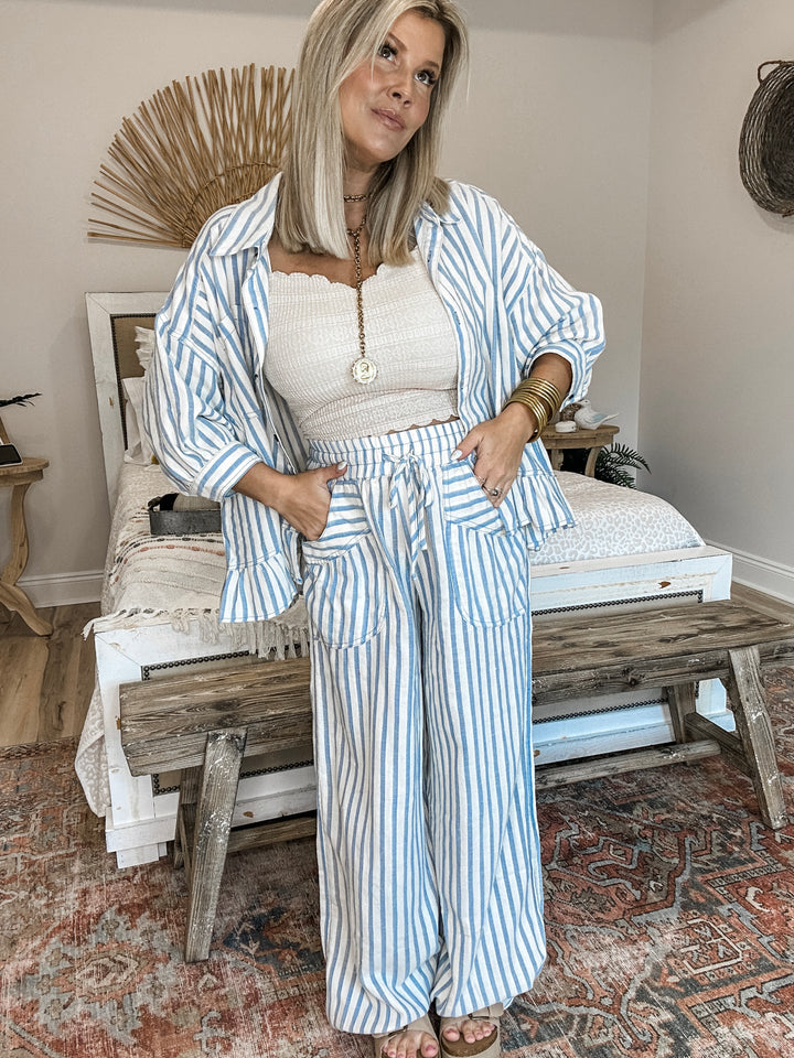 Calm Current Stripe Set - Blue