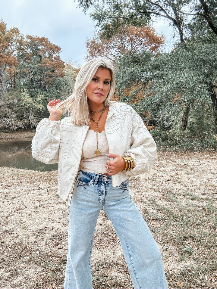 Golden Stitch Embroidered Jacket
