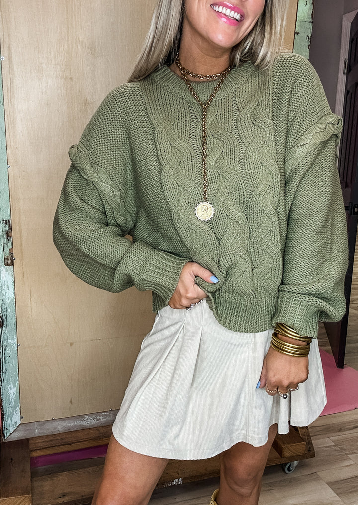 Talk Flirty To Me Skirt - Beige DOORBUSTER