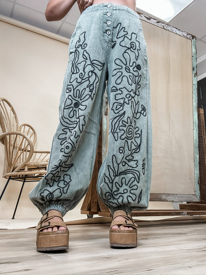 Moss & Moon Denim Joggers