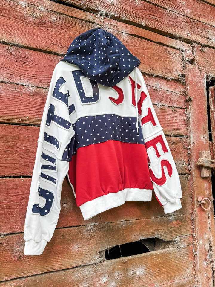 United States Patchwork Hoodie