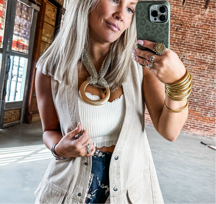 Chunky Ring Mesh Necklace