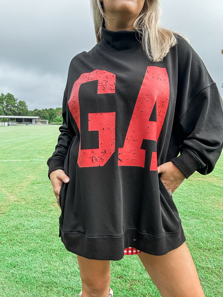 GA Black Mock Neck