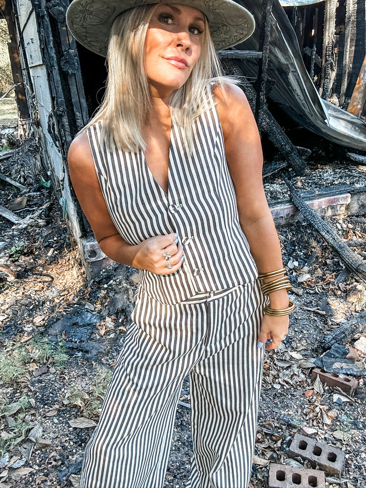 Stay In Line Striped Vest