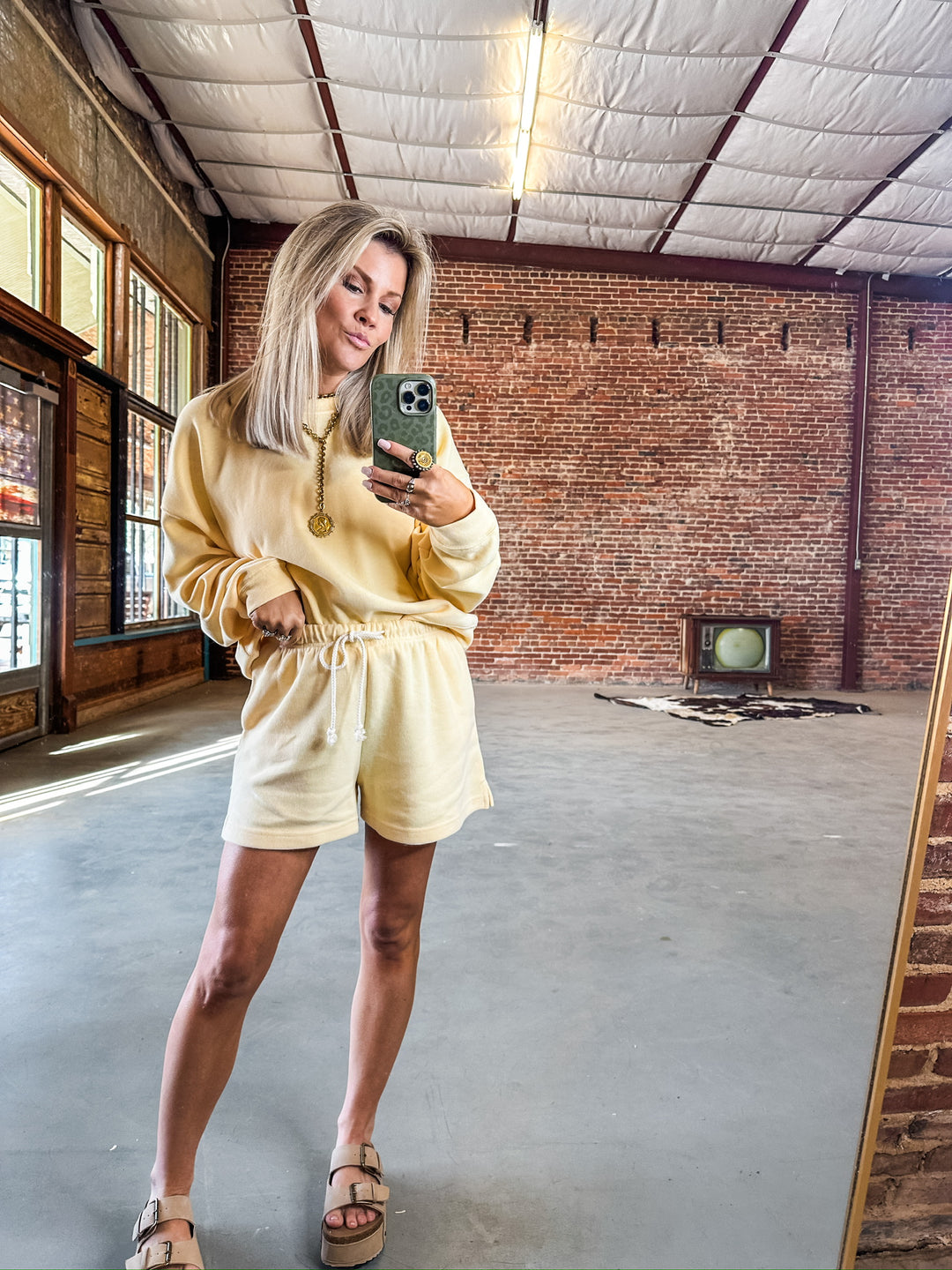 Better Day Butter Yellow Shorts Set