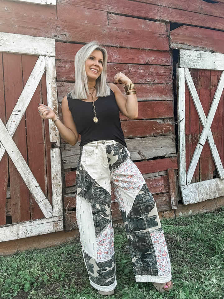 A Little Wild Wide Leg Bottoms