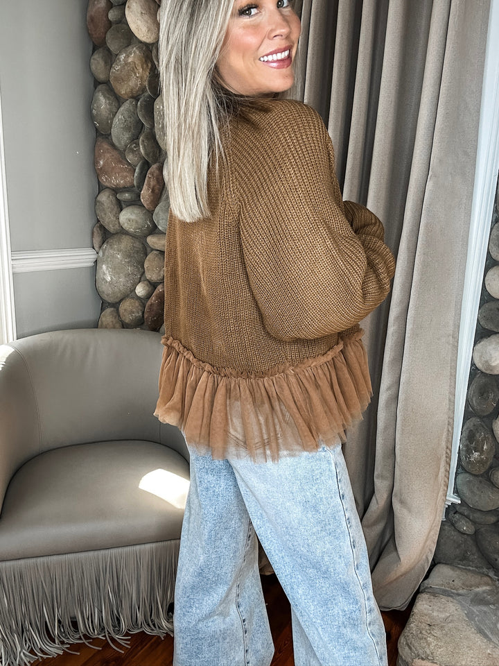 Tulle Twist Cardigan