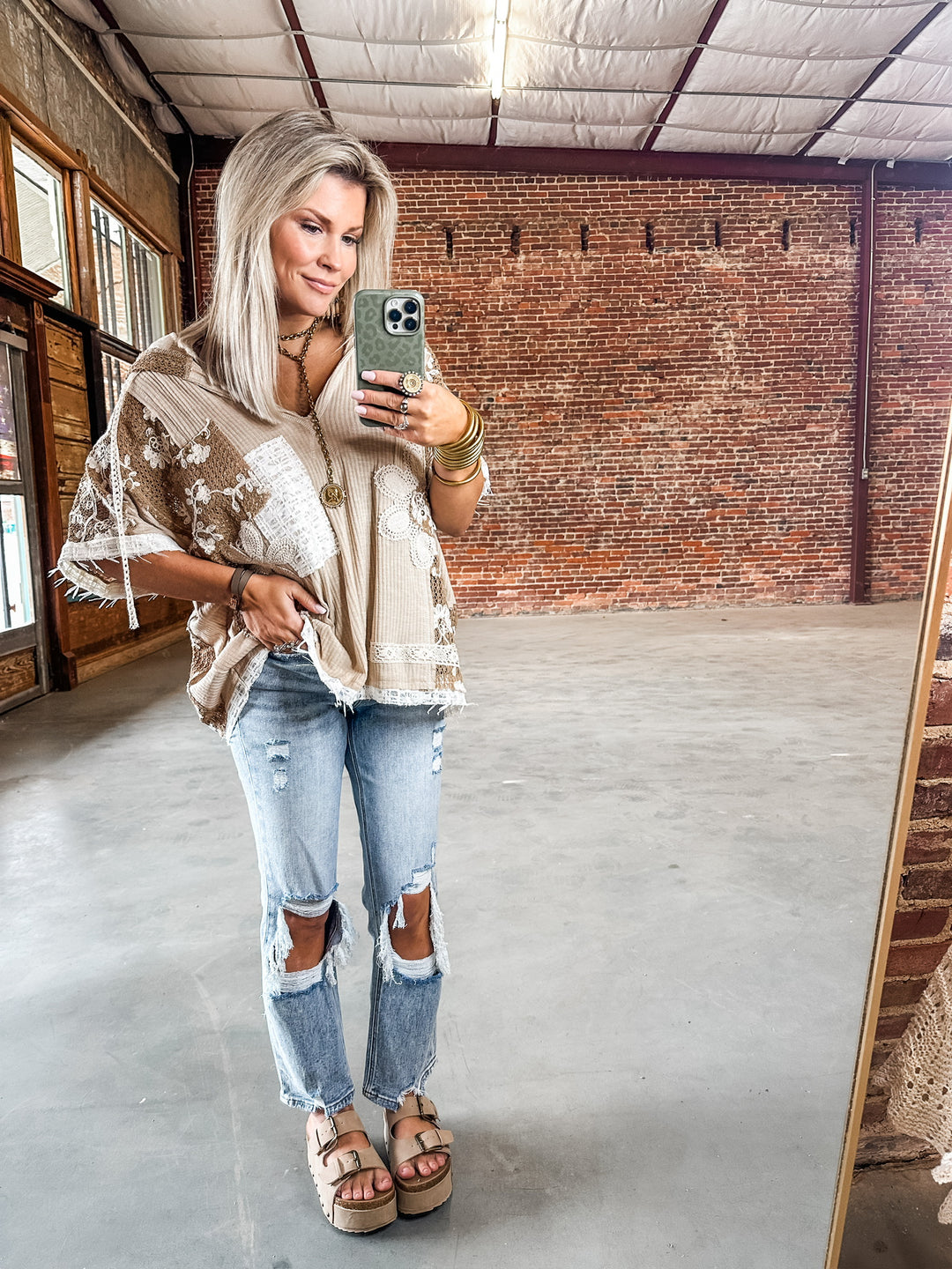 Calling It Like I See It Top - Beige