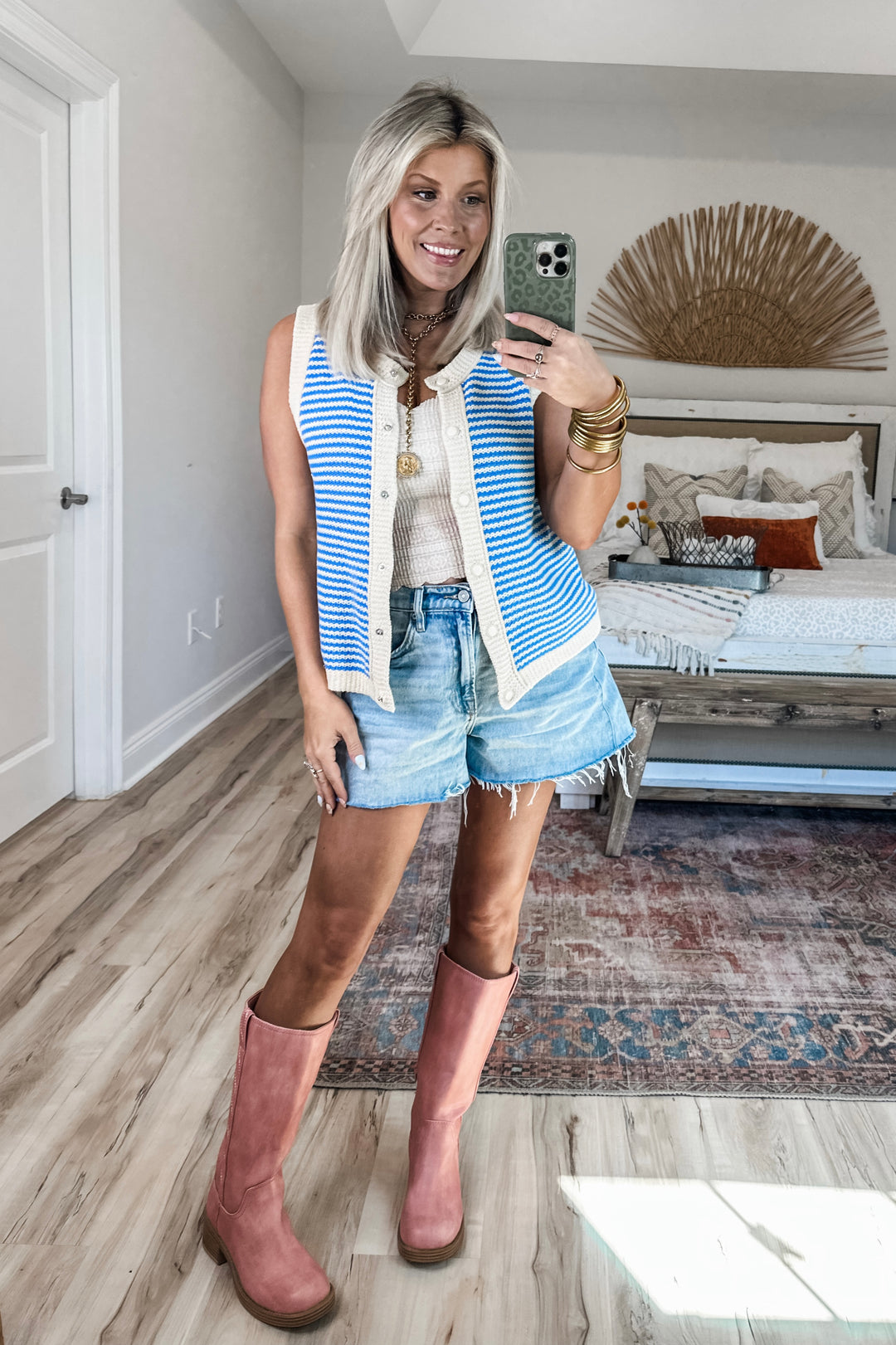 Blue Skies Stripe Top
