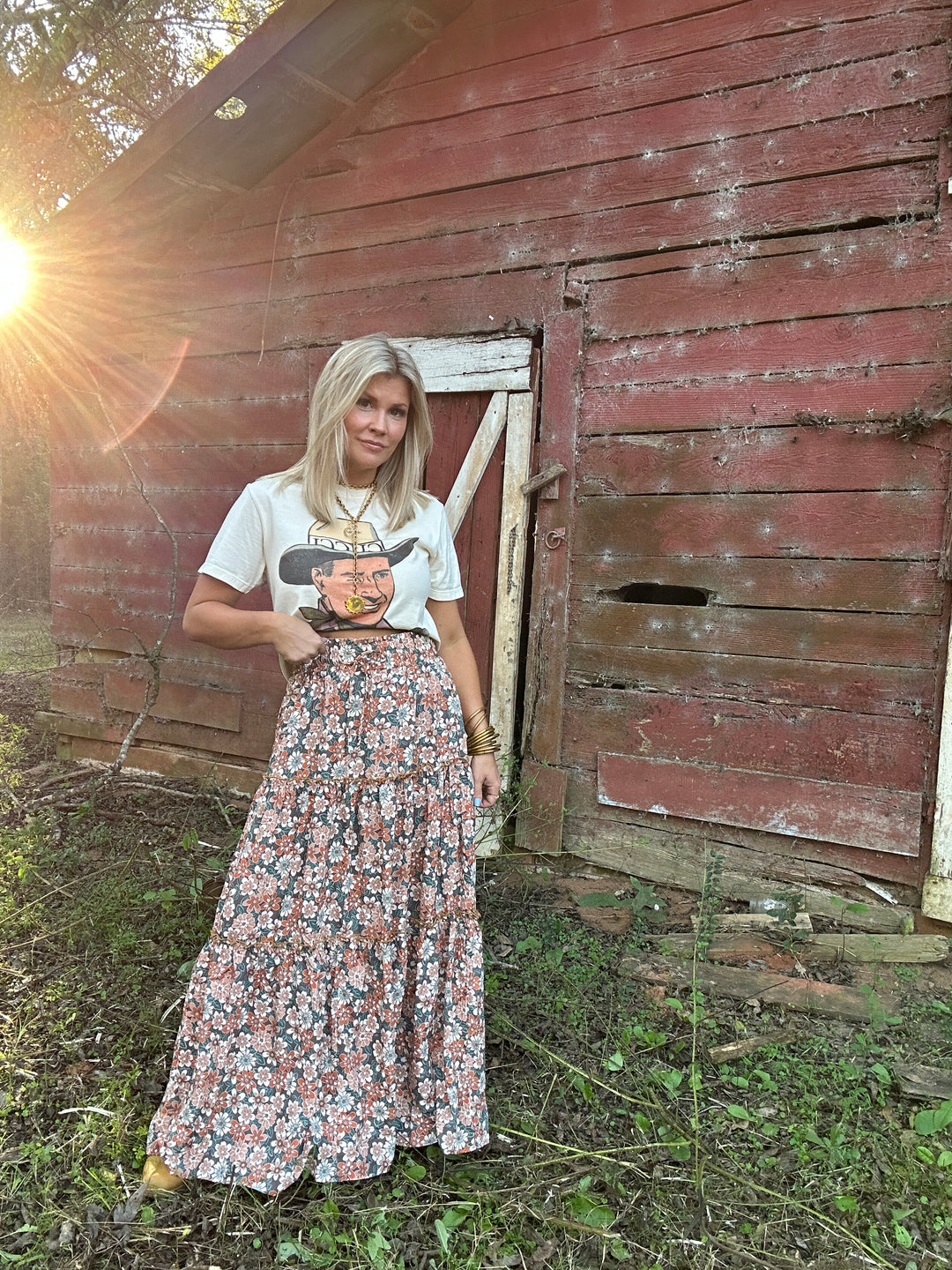 Boho Bloom Maxi Skirt
