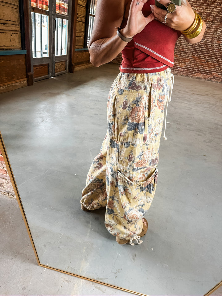 Memory Lane Floral Denim Bottoms