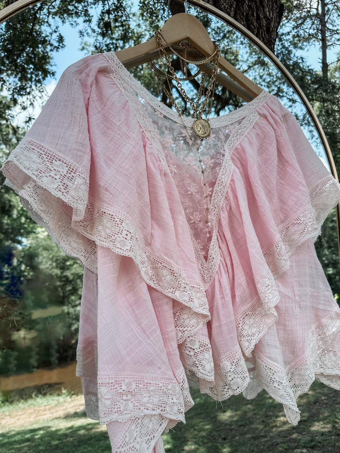 Drift & Lace Top - Pink