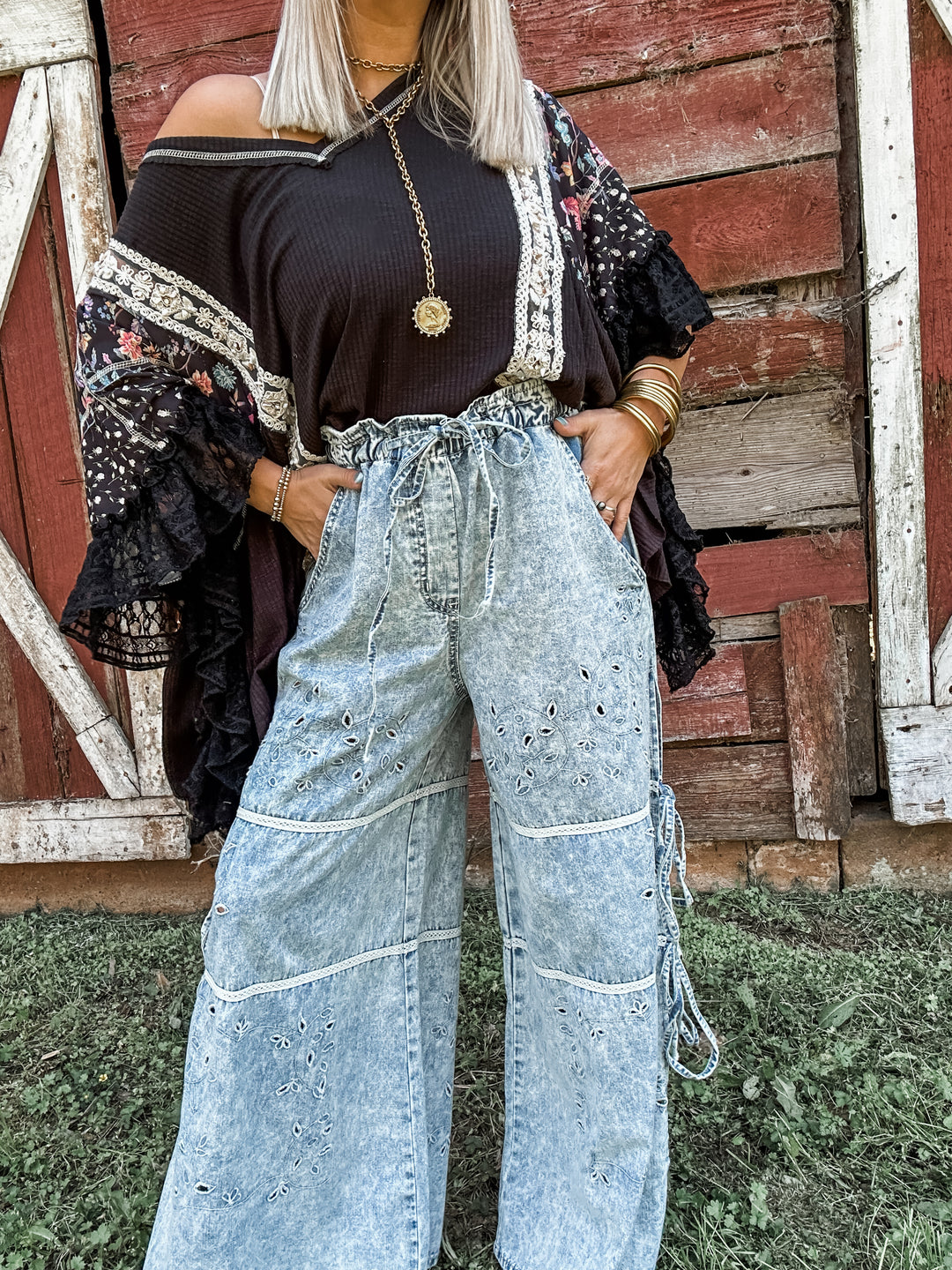 Side Glance Wide Leg Denim