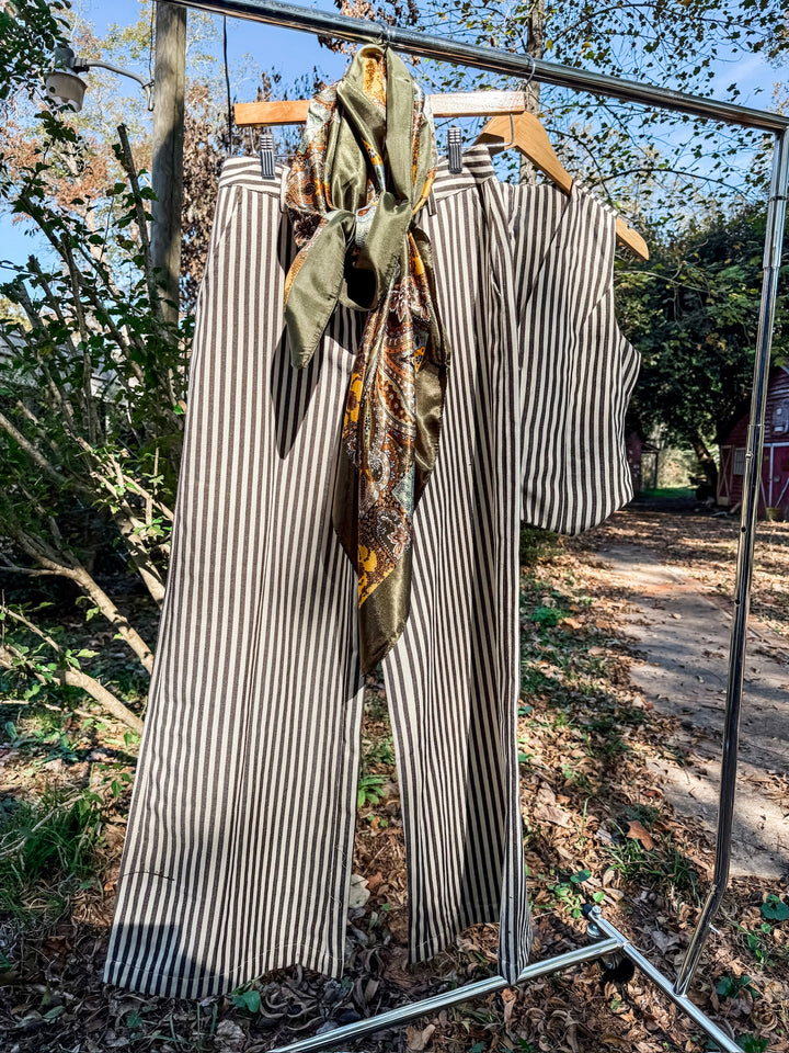 Stay In Line Striped Wide Leg Pants