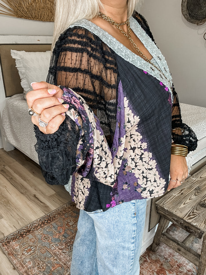 Midnight Bloom Top
