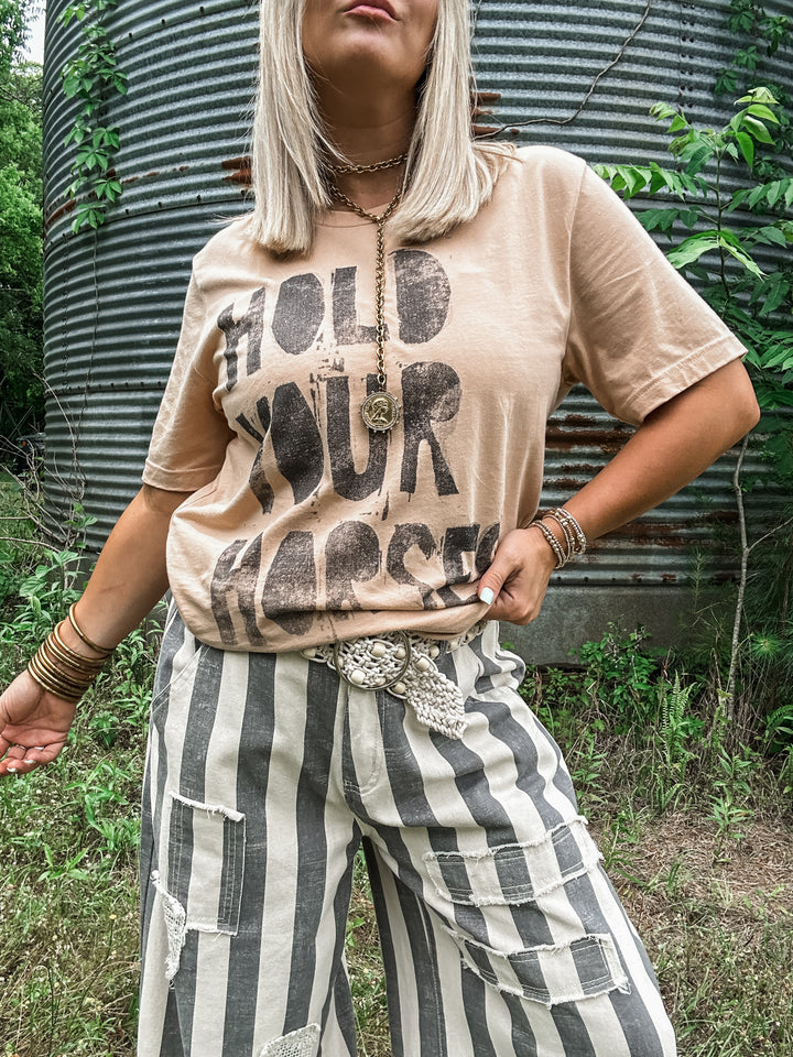 Elevated Edge Charcoal Stripe Bottoms
