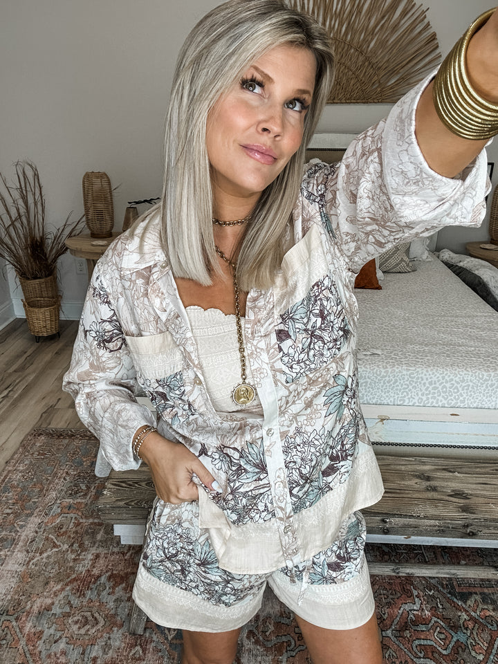 Drift Away Floral Print Set