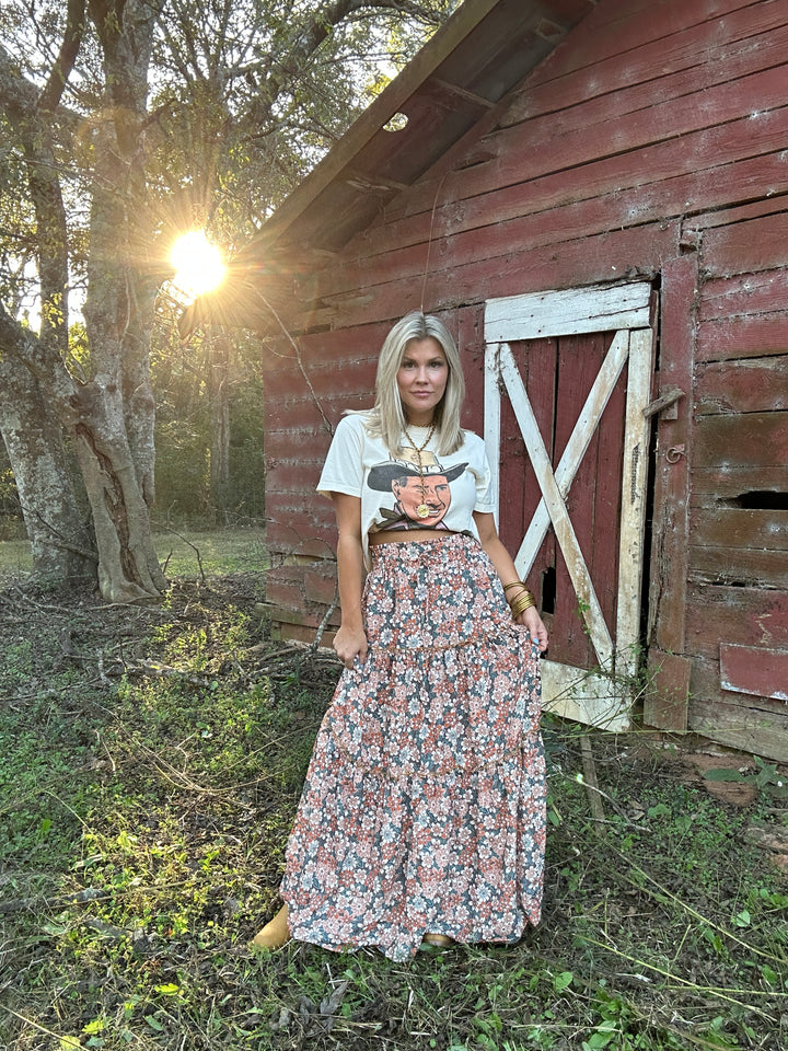 Boho Bloom Maxi Skirt