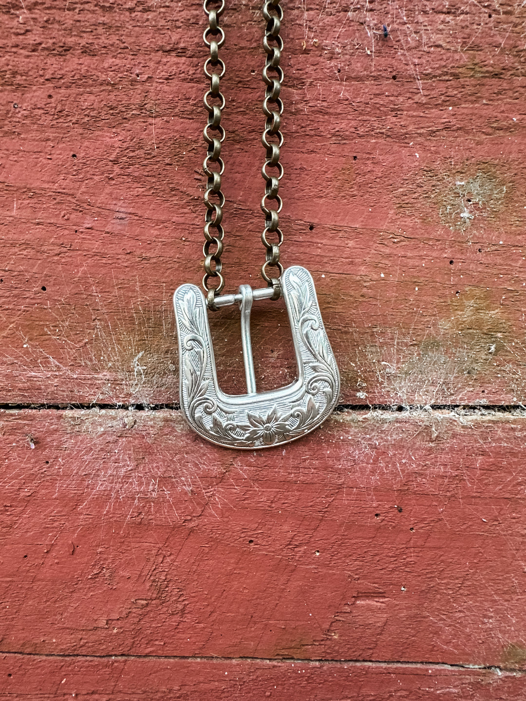 Antique Belt Buckle Necklace
