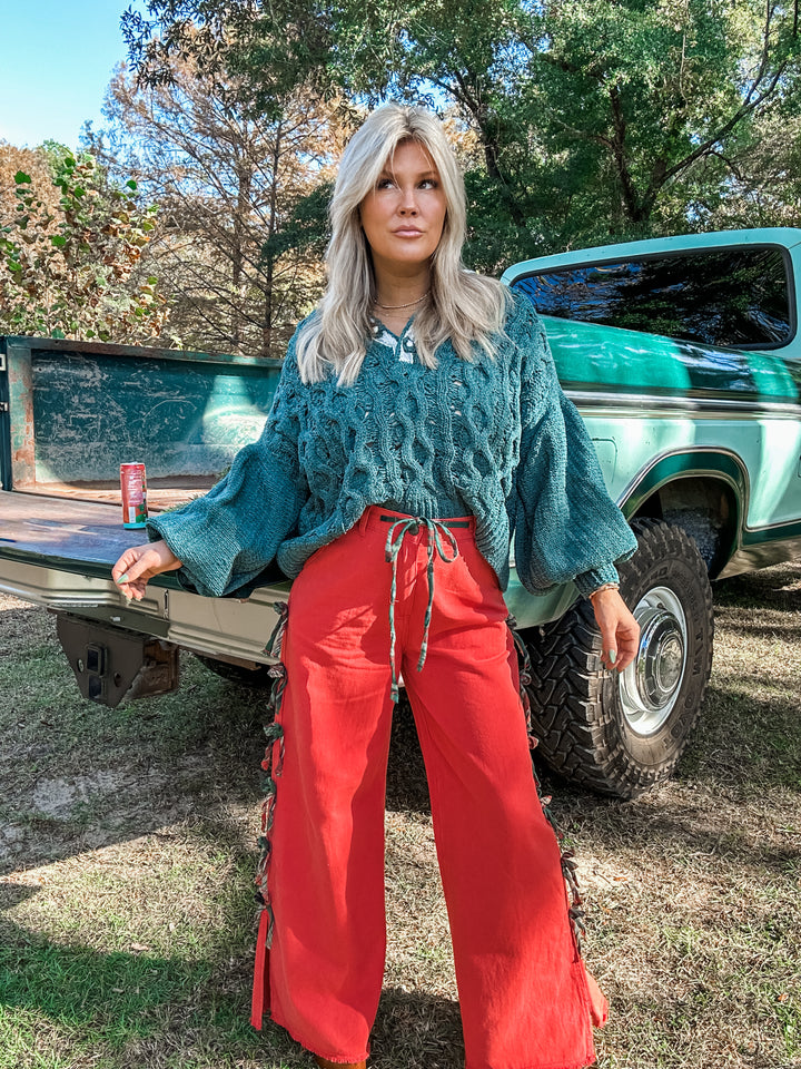 Twisted Up Chenille Sweater