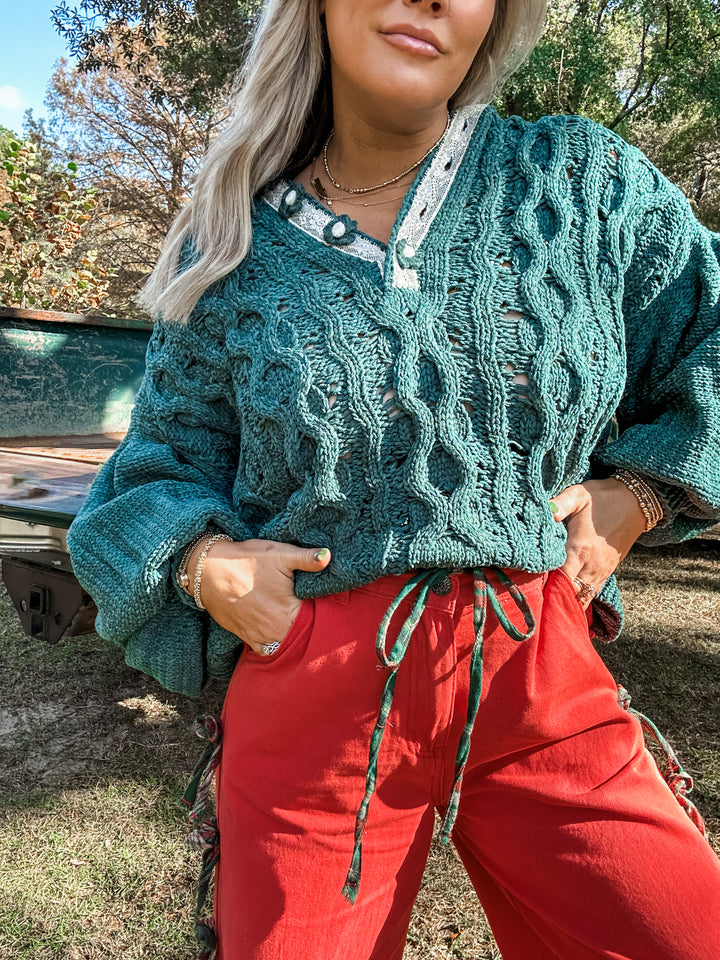 Twisted Up Chenille Sweater